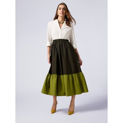 Robe longue en popeline de coton OLTRE