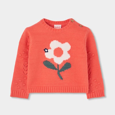 Pull fille imprimé fleur BOBOLI