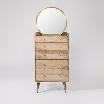 Fresco Mango Wood 5 Drawer Chest Of Drawers SWOON