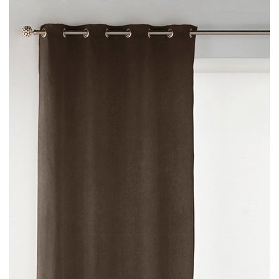 Rideau à oeillets en velours chocolat 140x270 cm à l'unité NAF NAF HOME
