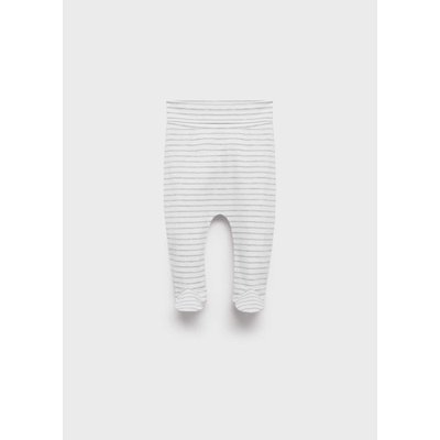 Pantalon à pieds en coton à rayures MANGO BABY