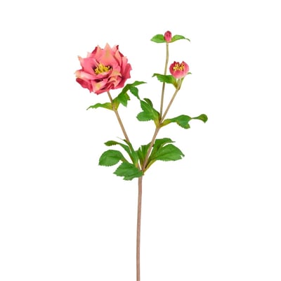 Tige de rose artificielle avec bourgeon H49 SIA DECO