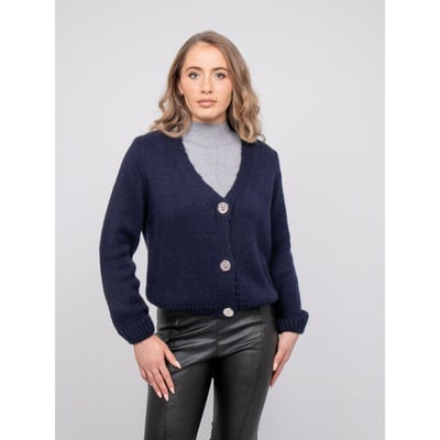 Gilet En Maille Douce Col V Et Boutons Bijoux Kevala DONA LISA