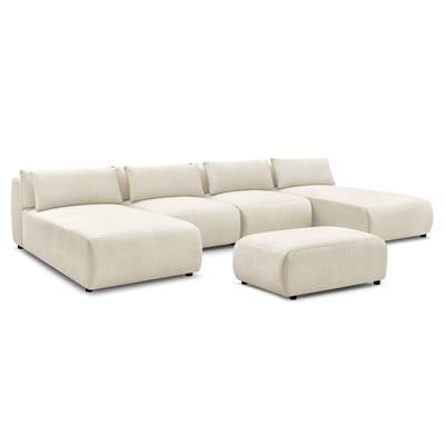 Canapé modulable 5 places en velours, JANA BOBOCHIC