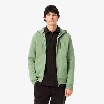 Sweatshirt à capuche zippé molleton LACOSTE