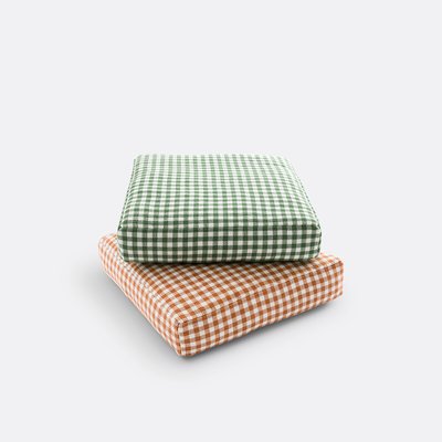 Cojín de suelo estampado vichy, 50x50 cm, Edith LA REDOUTE INTERIEURS