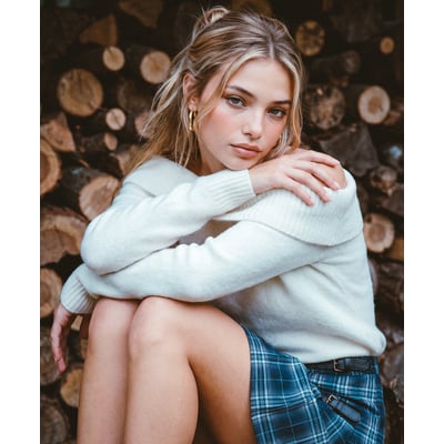 Pull Bardot Maille Coupe Ajustée SUPERDRY