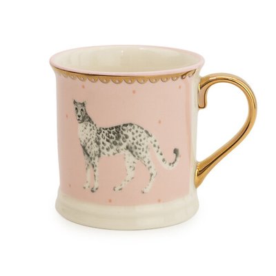 Cheetah Tankard Mug in Pink SO'HOME