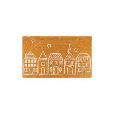 Paillasson coco intérieur extérieur 75 x 45 cm Village de Noel AUBRY GASPARD