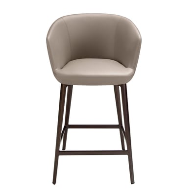 Tabouret en similicuir gris ANGEL CERDA