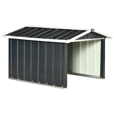 Garage tondeuse robot - abri de jardin robot-tondeuse - tôle acier gris OUTSUNNY