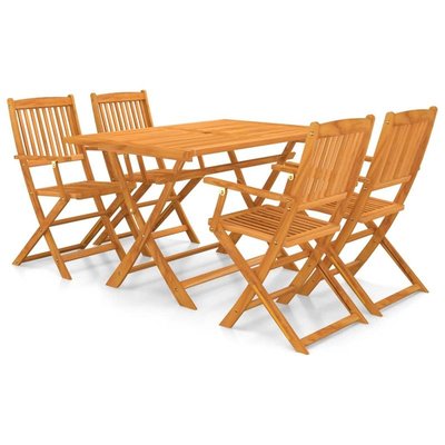 Salon de jardin pliable en accacia HOME MAISON