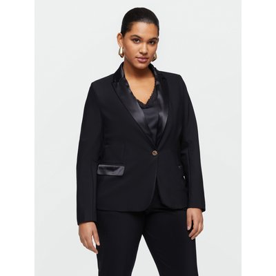 Blazer avec rabats, col et revers en satin FIORELLA RUBINO