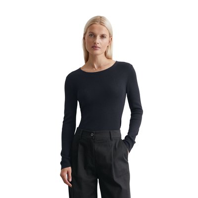 Pull à manches longues en maille slim en fine laine mérinos MARC O'POLO