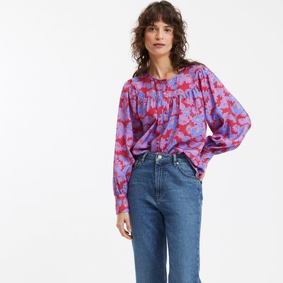 Blusa oversized em viscose, estampado floral LA REDOUTE COLLECTIONS