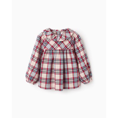 Blouse 100% coton, écossais NOËL ZIPPY