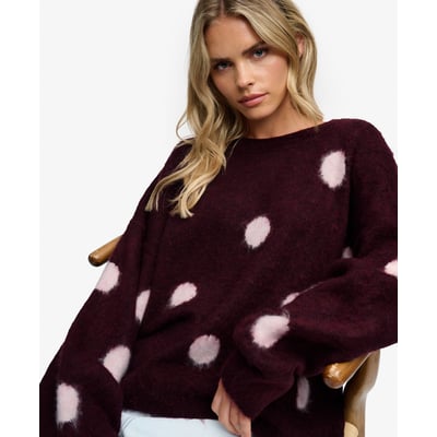 Pull Polka Dot Brossé Coupe Décontractée SUPERDRY