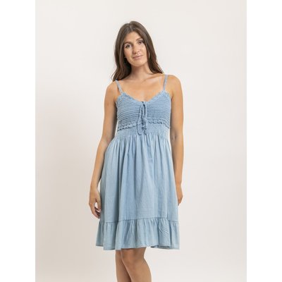 Robe Courte Crochet Et Denim Ibone DONA LISA