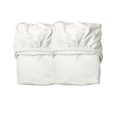 Lot de 2 draps housses berceau en coton bio - Blanc LEANDER