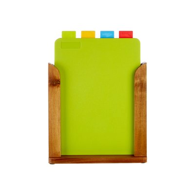 Set of 4 Chopping Boards with Wood Stand SO'HOME