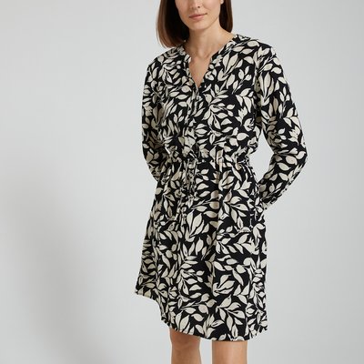 Tie-Waist Mini Dress with V-Neck JDY