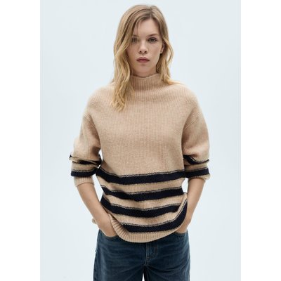 Pull-over rayures col montant MANGO