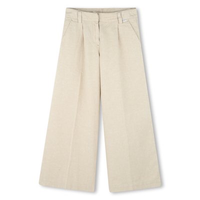 Pantalon en lin et coton BOSS KIDSWEAR