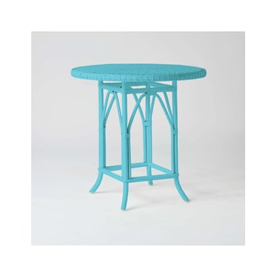 Table en rotin PRIMAVERA laqué bleu azur KOK