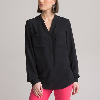 Tunique droite col V, toile fluide ANNE WEYBURN