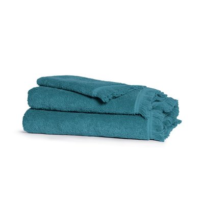 Serviette de toilette 100% Coton BIO, INSTANT NATURE BLANC CERISE