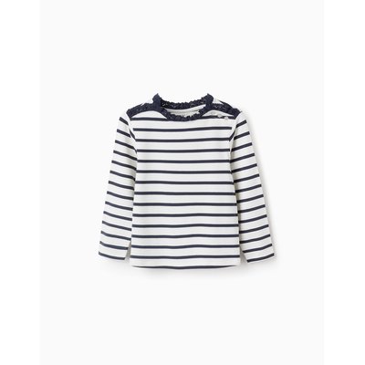 T-shirt en Jersey avec Volants au Col ZIPPY