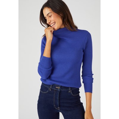 Pull col roule bleu ciel La Redoute