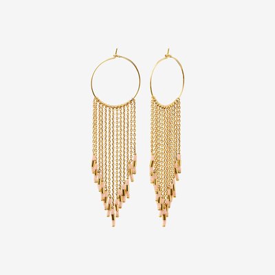 Boucles d'oreilless dorées grand modèle - FOLK CAROLINE NAJMAN