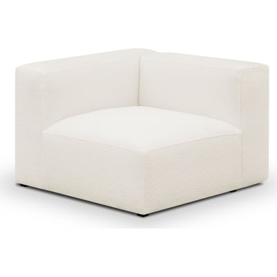 Chauffeuse d'angle à gauche modulable en tissu bouclette - MODULO HOMIFAB