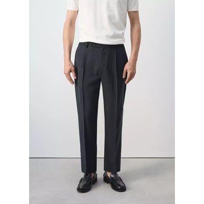 Pantalon regular-fit pinces MANGO MAN