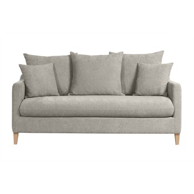 Canapé convertible scandinave 3 places en tissu effet velours LOUISE MILIBOO