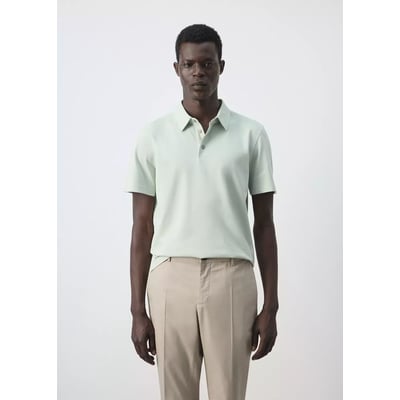 Polo slim fit en piqué de coton mélangé MANGO MAN