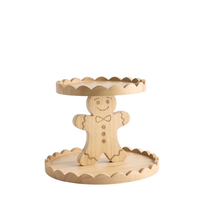 Présentoir à gâteaux 2 niveaux en bois NEXT