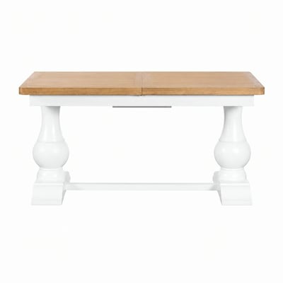 Table à manger extensible blanche style bord de mer 160-200 cm VELIA PIER IMPORT