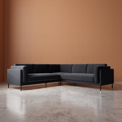 Munich Crushed Velvet Corner Sofa SWOON
