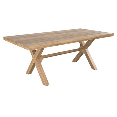 Table de jardin 200 cm en bois de teck massif - SURI RENDEZ-VOUS DÉCO