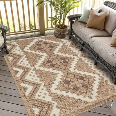 Tapis extérieur tissé kilim rectangle ZEPHYR UN AMOUR DE TAPIS