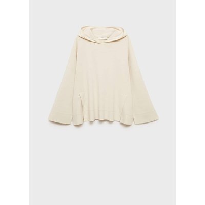 Sweat à capuche en maille côtelée MANGO