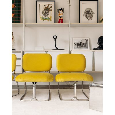 Fauteuil en velours Jakob N°161 - Bon état DEBONGOUT