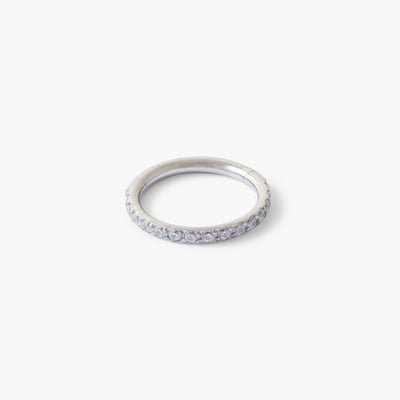 Piercing helix/tragus anneau 8 mm acier chirurgical argenté et zircon BALABOOSTE