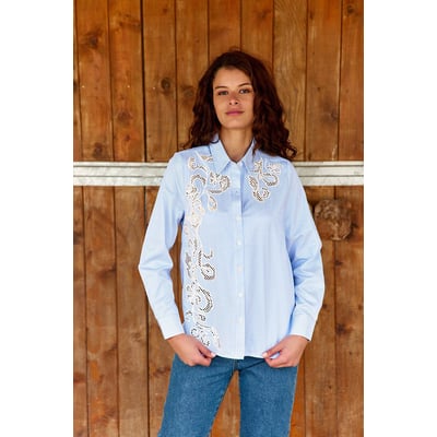 Clema Embroidered Striped Shirt LA PETITE ETOILE