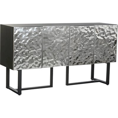 Buffet métal argenté design chic effet miroir contemporain RECOLLECTION