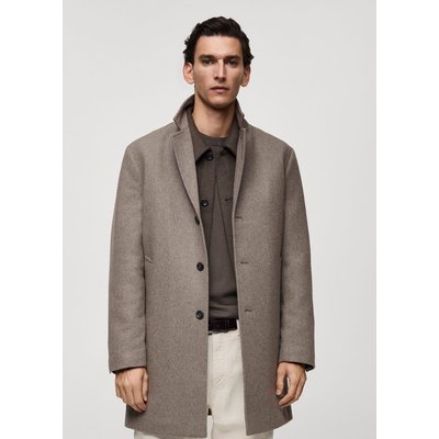 Manteau laine intérieur matelassé MANGO MAN