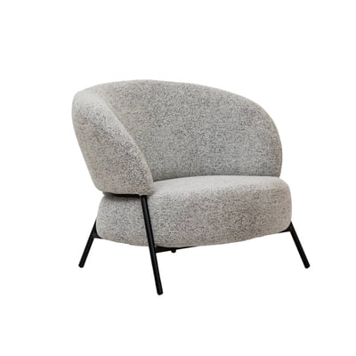 Fauteuil en tissu bouclette AARON MADE IN MEUBLES 
