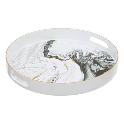 Plateau rond effet marbre MILANO ATMOSPHERA